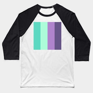 Turquoise-Purple Gradient Baseball T-Shirt